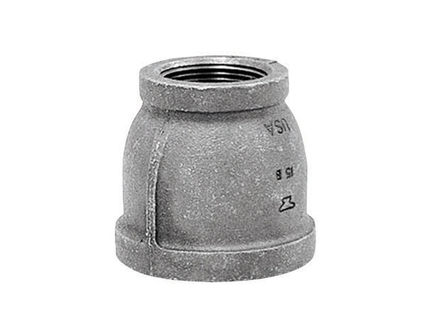 Anvil 8700134052, Malleable Iron Pipe Fitting, Reducer Coupling, 1/2'' x 1/4'' NPT Female, Black Finish