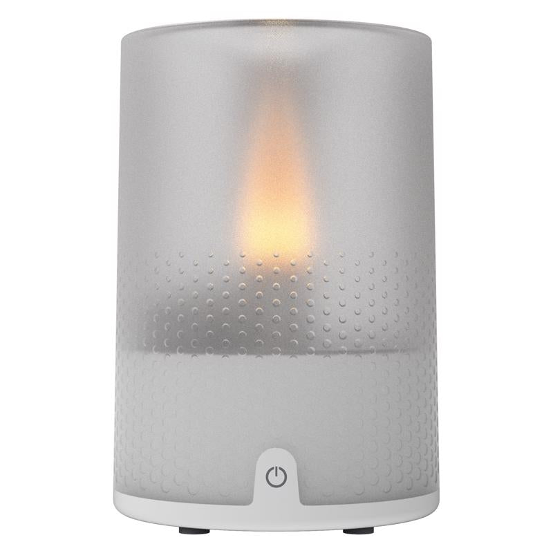 Vornado Votiv 4 Whole Room Ultrasonic Humidifier with Ambient Lighting, 1 Gallon Output, Carry Handle, Simple Refill, Touch Controls, 2 Mist Settings, Humidifier for Bedroom, Translucent White