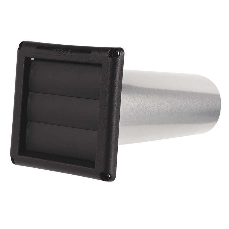 Deflecto Supurr-Vent® Louvered Dryer Vent Hood with Pipe-Black