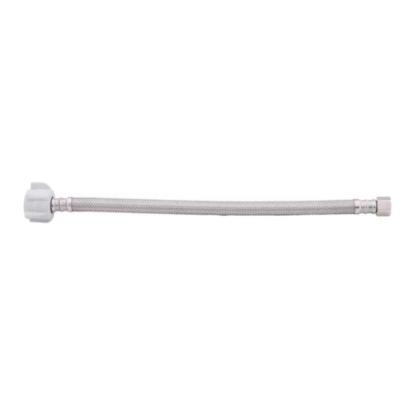 Brasscraft 4031060 0.375 x 0.875 x 12 in. Plumbshop Compression Ballcock Braided Stainless Steel Faucet Support PLS1-12DL F
