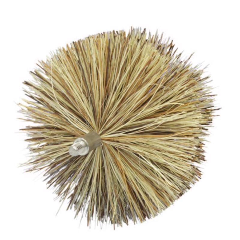 Meeco's Red Devil 84333 4" Round Fiberglass Pellet Stove Chimney Brush - Compact, Low-Profile Design for Angles & Bends Up to 90° (1/4-20 Thread)