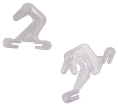 ProSource GB72733-PS Ceiling Track Hook, 1-1/2 in L, 0.35 in H, PVC, Clear, Clear, Wall