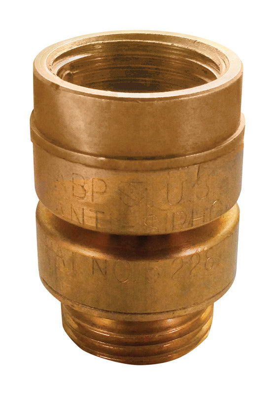 Arrowhead PK1400 59ABP 3/4 Hose Thread Self-Draining Vacuum Breaker Brass Finish, Shelf-Package