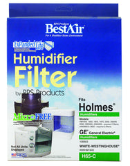 BestAir H65-PDQ-4 Extended Life Humidifier Replacement Paper Wick Humidifier Filter, For Holmes, Sunbeam, White-Westinghouse, GE & Bionaire Models, 8.2" x 2.7" x 10", Single Pack