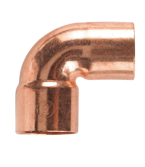 NIBCO 607-2 1-1/4" 90 Degree Elbow Close Rough Fitting x C, Wrot Copper, 1.25" Diameter W 62384