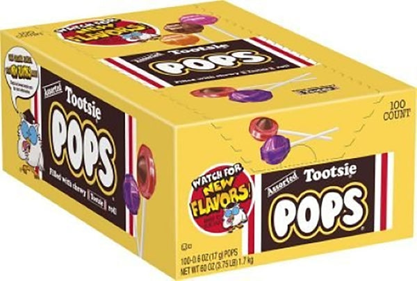 Tootsie Roll Pops Assorted Flavors Lollipop 60 oz. - Case of: 100; Each Pack Qty: 1 508