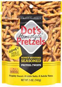 Dot's Homestyle Pretzels 5 Ounce Snack Size Individual Packs Seasoned Pretzel Twists (Honey Mustard, 5 Ounce (Pack of 10))