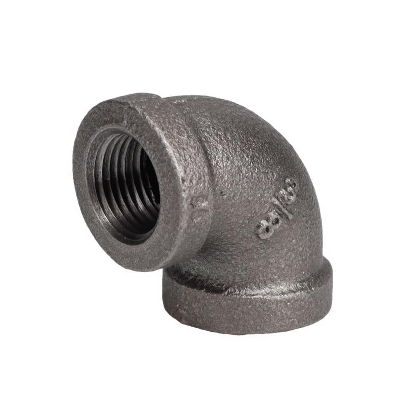 90-Degree Equal Elbow, Black, 3/8-In.