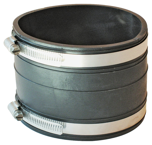 Fernco P1060-44 Flexible PVC Coupling For 4" Plastic Socket to Socket Plumbing Connections