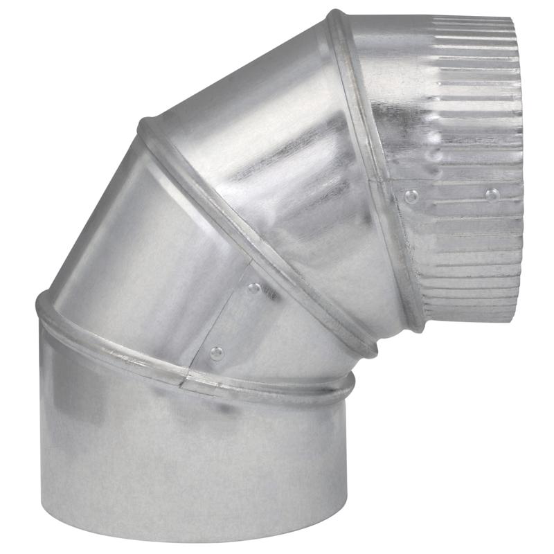 UNITED STATES HDW GV0289-C 5" Adjustable 26GA Furnace Elbow, 5&quot