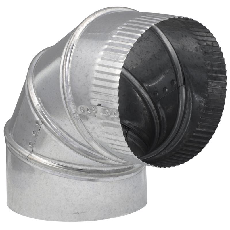 UNITED STATES HDW GV0294-C Adjustable 26GA Furnace Elbow, Pack of 1, Galvanized Steel