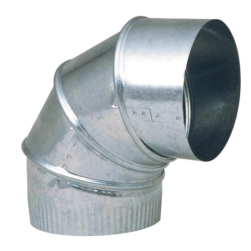 Imperial GV0302-C Adjustable Elbow, 8 in Connection, 26 Gauge, Galvanized