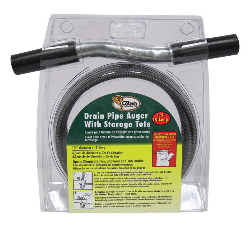 Cobra Plumbing 10100 1/4'' X 10' Drain Auger