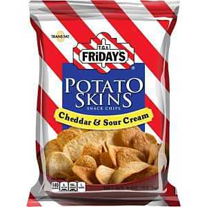 Poore Brothers Tgif Potato Skins With Cheddar And Sour Cream, 3-Ounces (Pack of 6)