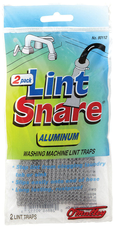 O'Malley 90112 Lint Snare Aluminum Washing Machine Lint Traps 2 (1 Pack of 2)