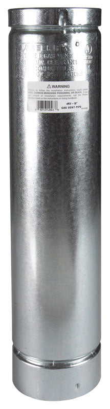 Selkirk Pipe Bnnt 4"X18" 4RV-18 Silver Aluminum 104018