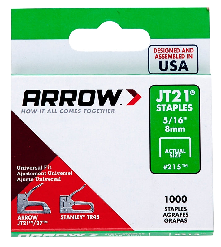 Hardware World Arrow Fastener 215 Staples, Tackpoint ~ 5/16"