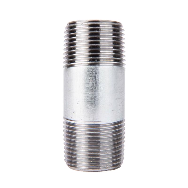LDR Industries 309 38X212 Galvanized Pipe Nipple, 3/8" x 2-1/2", Black