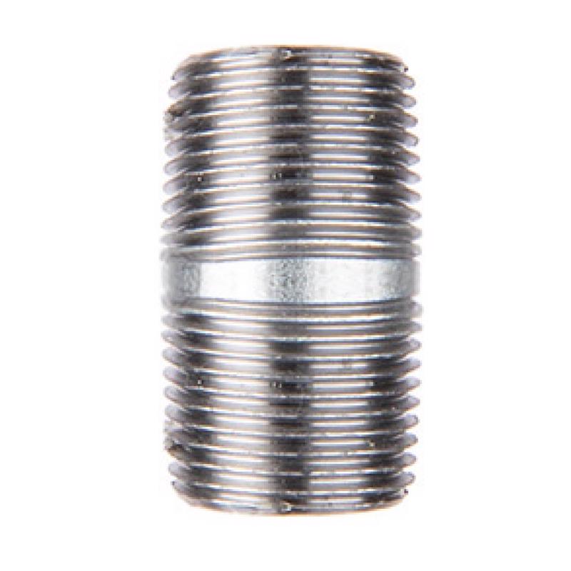 LDR Industries 301 12X112 Galvanized Pipe Nipple, 1/2" x 1-1/2", Black