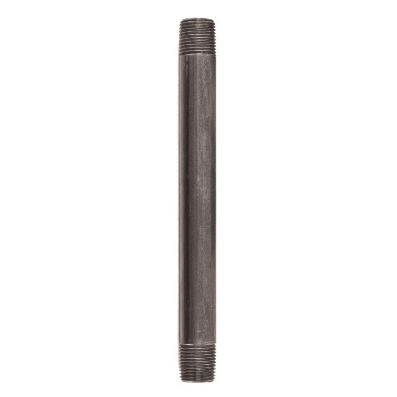 LDR Industries, Black 302 12X8 Galvanized Pipe Nipple, 1/2" x 8", 1/2-Inch X 8-Inch