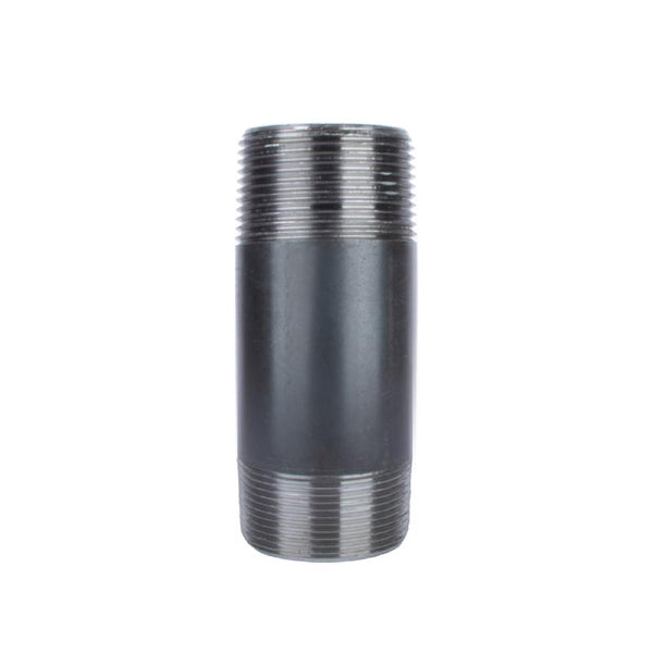 STZ Industries 1-1/4 in. MIP each X 1-1/4 in. D MIP Black Steel 4 in. L Nipple 300U114X4