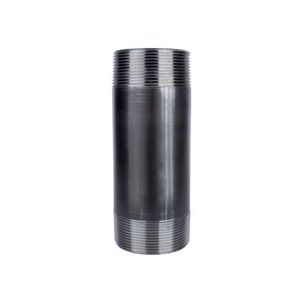 STZ Industries 2 in. MIP each X 2 in. D MIP Black Steel 6 in. L Nipple 300U2X6