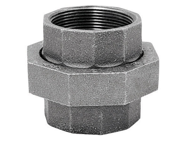 Anvil 8700163309, Malleable Iron Pipe Fitting, Union, 1/4'' NPT Female, Galvanized Finish