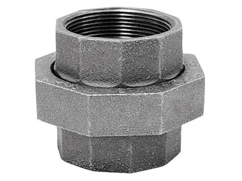 Anvil 8700163408, Malleable Iron Pipe Fitting, Union, 1/2'' NPT Female, Galvanized Finish