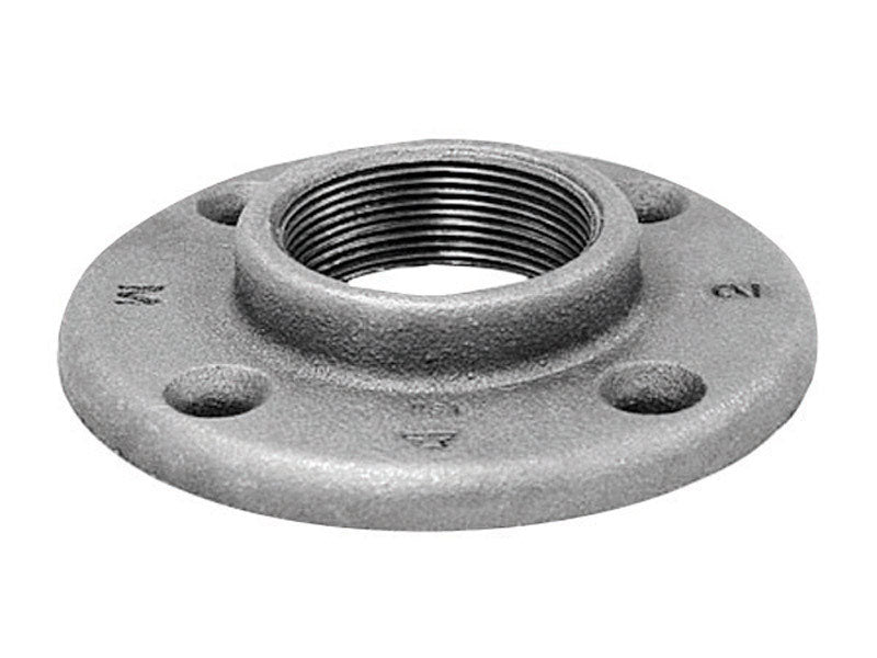 Anvil 8700164109, Malleable Iron Pipe Fitting, Floor Flange, 2'' NPT Female, Black Finish