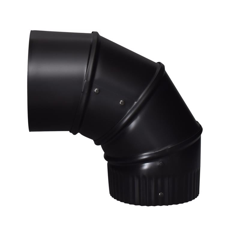 Imperial Manufacturing 3 in. Dia. x 3 in. Dia. Adjustable 90 deg. Steel Stove Pipe Elbow