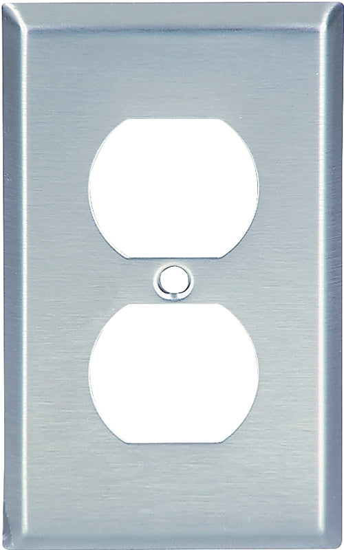 COOPER WIRING, Wallplate 1 Gang Dpx Ss 1-pk, EA