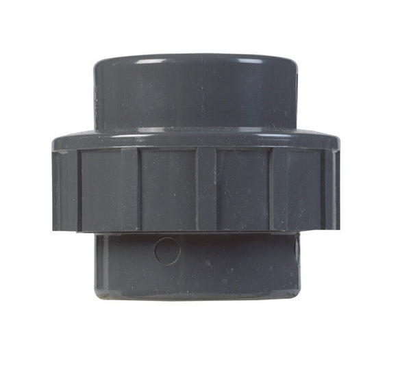 Homewerks Worldwide PVC Solvent Weld Slip Pipe Union, Gray, 2-In. - Quantity 4 512-14-2-2B (4-Pack)