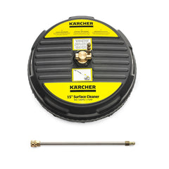 Kärcher 15" Surface Cleaner for Pressure Washers 3200 PSI - 1/4 Quick Connect - 2 Spinning Nozzles and Extension Wand 8.641-035.0
