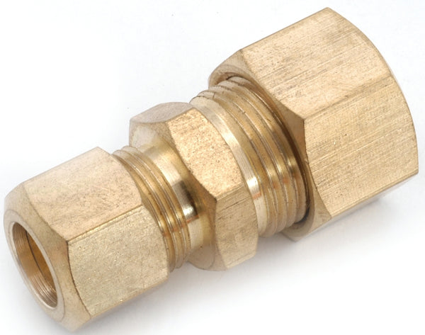 Anderson Metals 750082-0806 Reducing Union, 1/2&quot x 3/8&quot, Brass