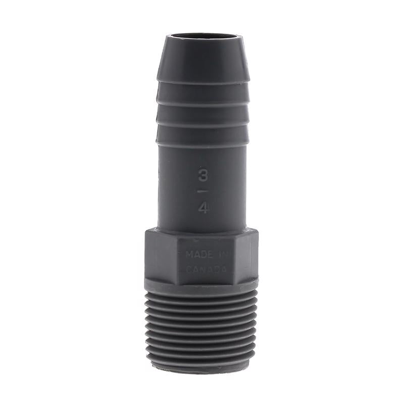 3/4" Insert x 3/4" Male Pipe Thread Nylon Adapter