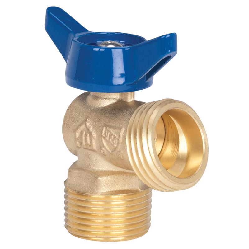 Homewerks VBD-QTR-G4B VBDQTRG4B Boiler Drain with 1/4-Turn, 0.75-Inch Male Thread & 0.5-Inch Female Thread, Brass