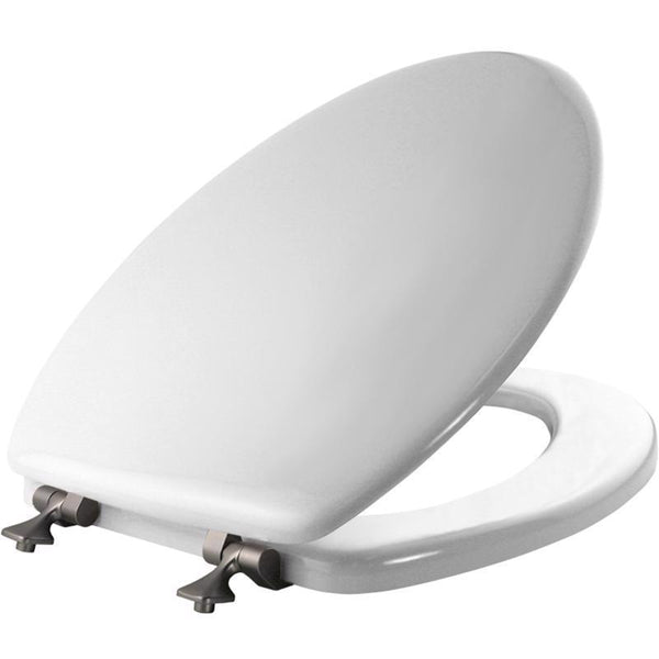 Mayfair Elongated White Molded Wood Toilet Seat 144BN-000