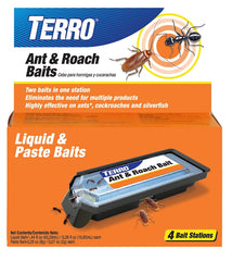 TERRO Ant & Roach Bait, 4-Pack, Indoor Ant Killer and Roach Killer T360
