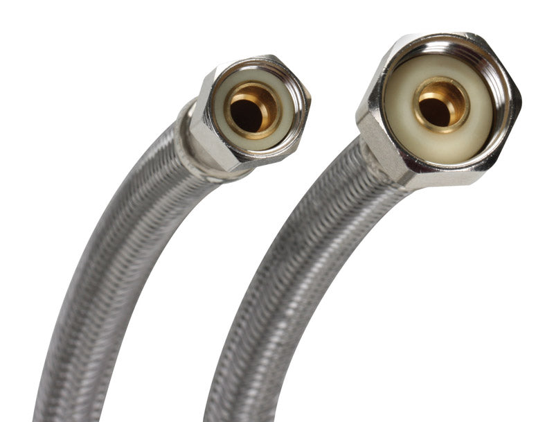 Fluidmaster B1F16 3/8" X 1/2" X 16" Braided Stainless Steel Faucet Connectors