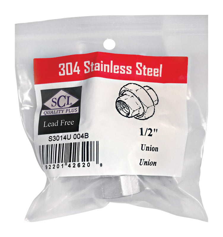 Smith-Cooper Int SS Union 1/2" FPT