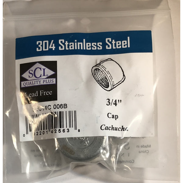 Smith Cooper Pipe Cap 3/4" SS 4638100050