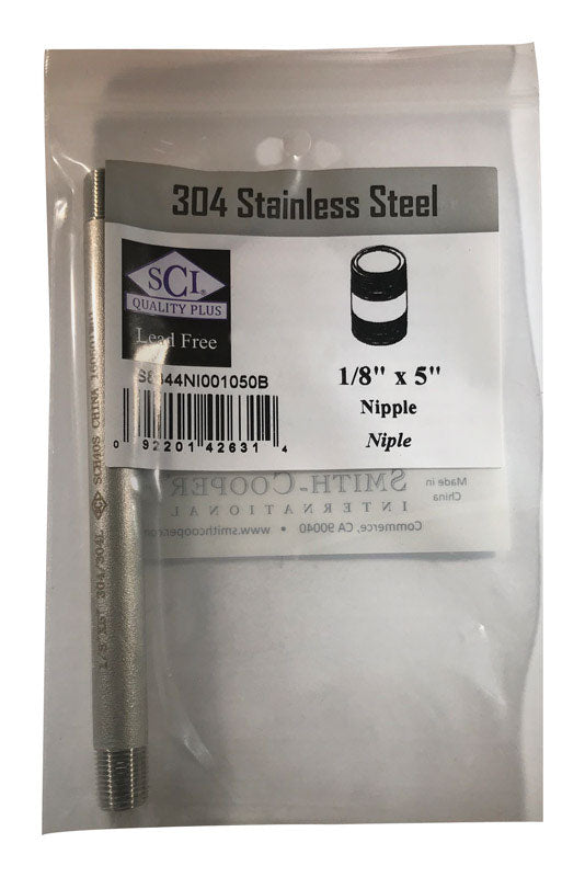 Smith Cooper Nipple SS 1/8 X 5