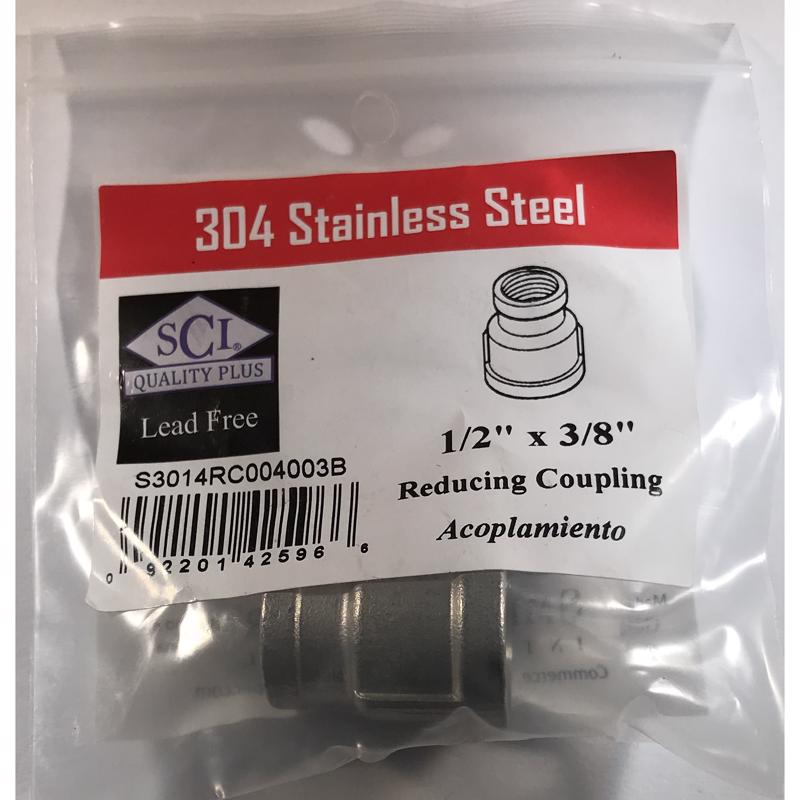 RECD Coupling 1/2X3/8 SS