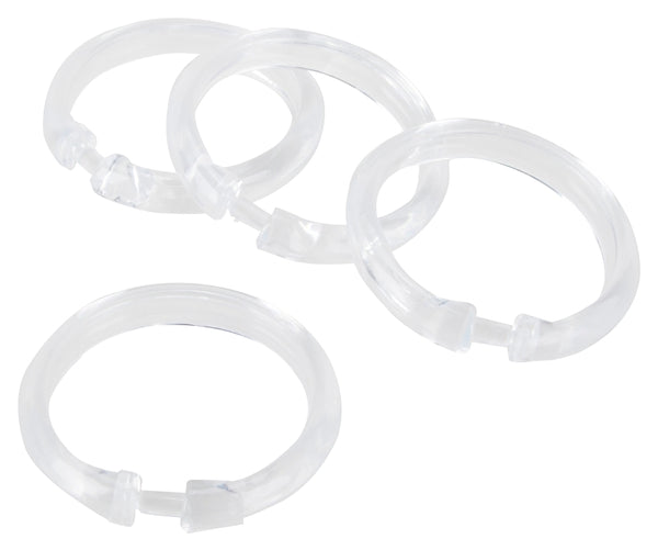 12/Pack Homebasix Sd-Oring-C3L Ring Shower Curtain Clear 12Pc (BX 12)