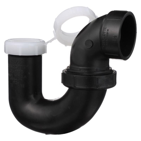 Charlotte Pipe Schedule 40 1-1/2 in. Slip x 1-1/2 in. Dia. Hub ABS P-Trap ABS00711P0600