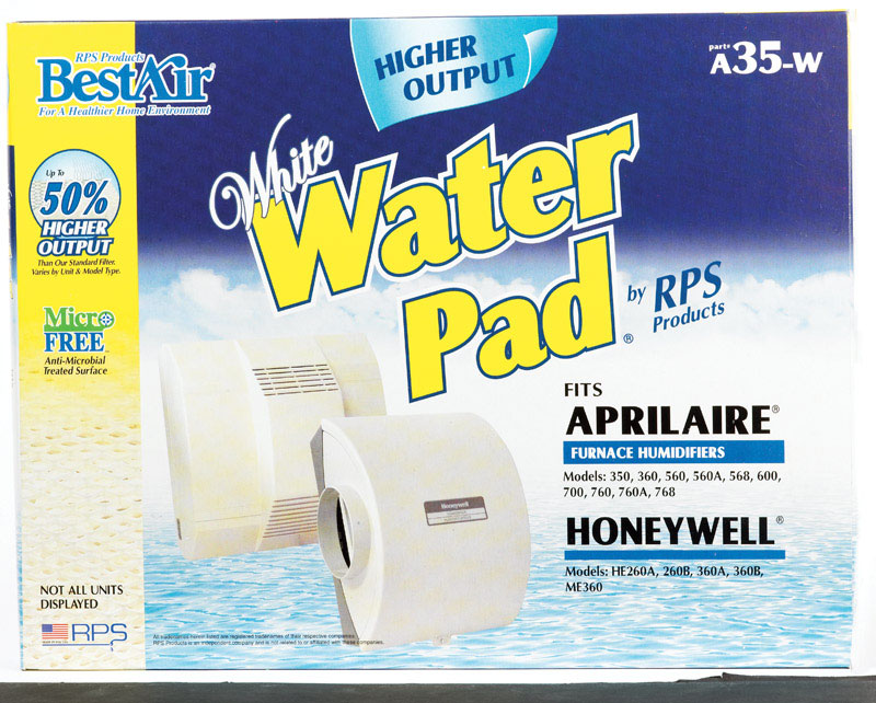 BestAir A35W-PDQ-6 Humidifier Replacement Paper Waterpad Filter, For Aprilaire, American Standard, Bryant, Carrier, Honeywell, Lennox & Totaline Models, 13.2" x 10.2" x 1.8", Single Pack