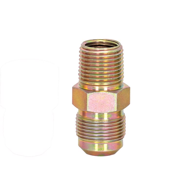 Eastman 3/8 Inch OD Flare x 1/2 Inch MIP Gas Fitting Adapter for Natural Gas and Liquid Propane, Zinc Plated Steel, 65707B