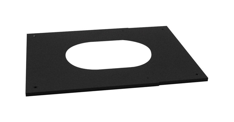 Selkirk Metalbestos 6T-PCPAJ Adjustable Pitched Ceiling Plate, 6 Inch, Matte Black