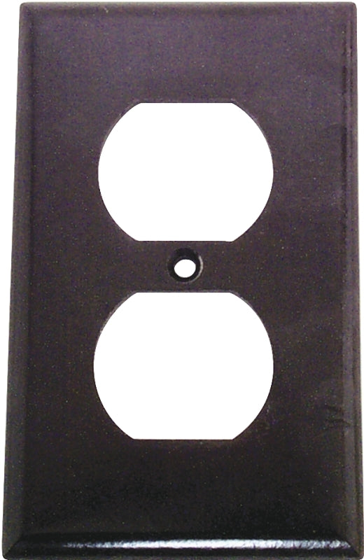 Cooper 2132B Electrical Wall Plate, Standard Size Thermoset Duplex Receptacle Wall Plate, 1-Gang - Brown 2132B-BOX