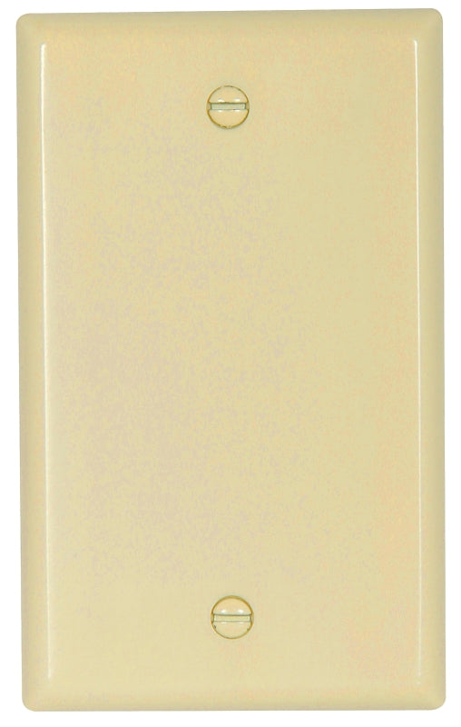 EATON Wiring 2129LA Standard Size Blank Wall Plate, Ivory/Light Almond